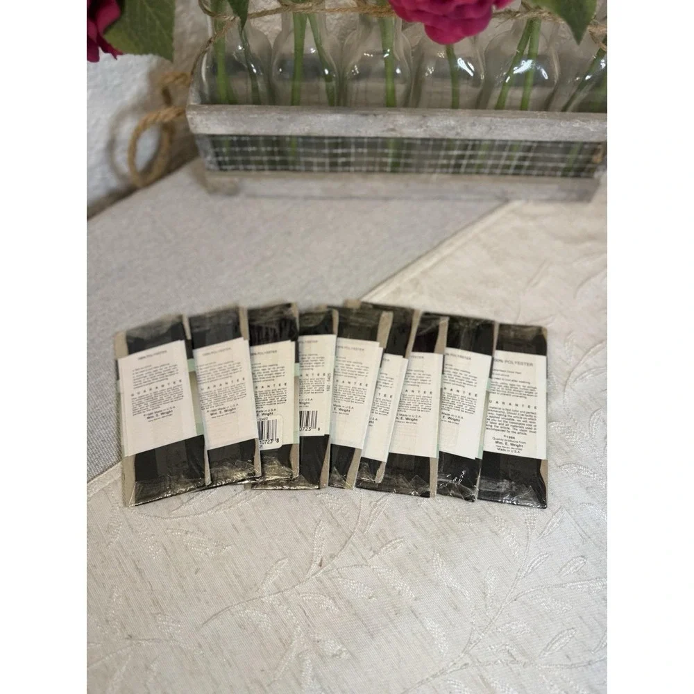 8pk Vintage Wrights Black Twill Tape‎ 3/4